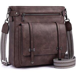 Crossbody Bags for Women,Multi Pocket Crossbody Purses Vegan Leather